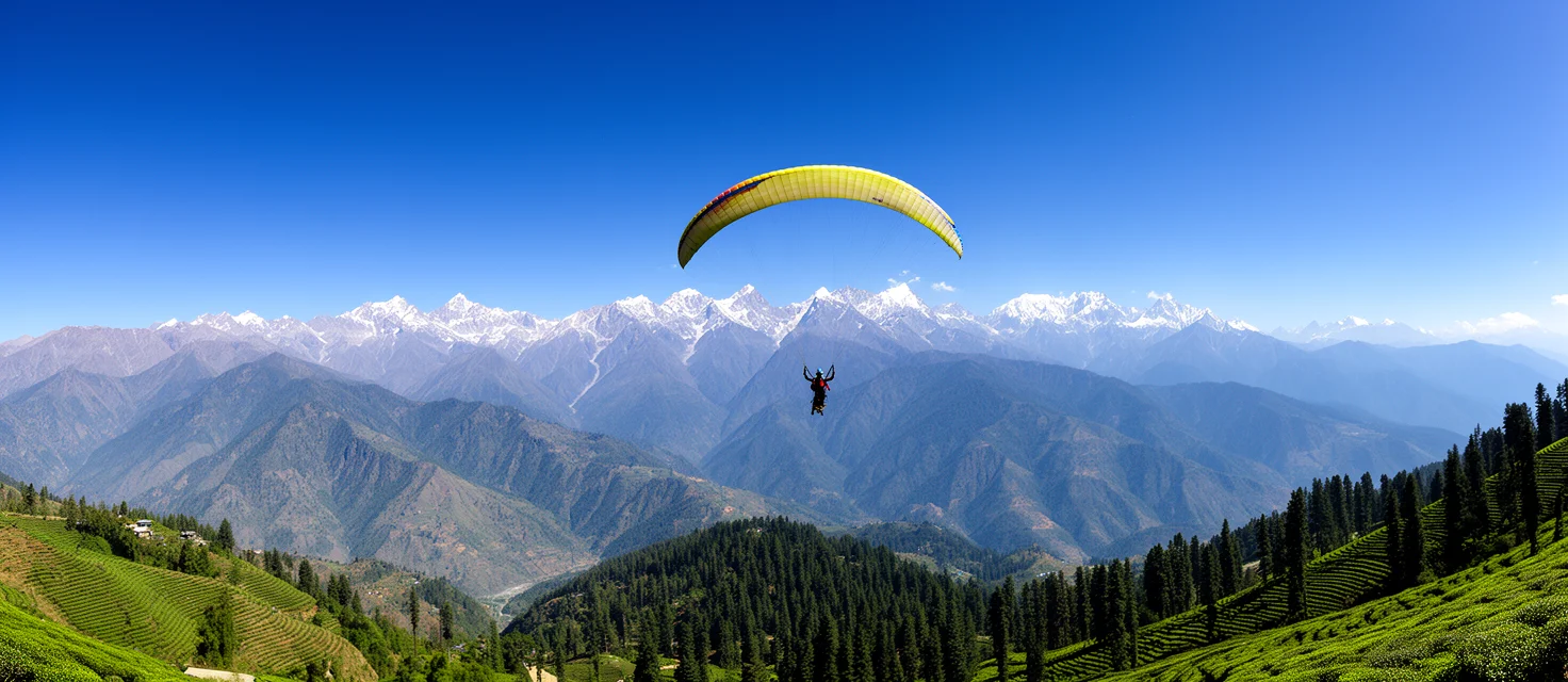 Paragliding over Bir Billing, Himachal Pradesh
